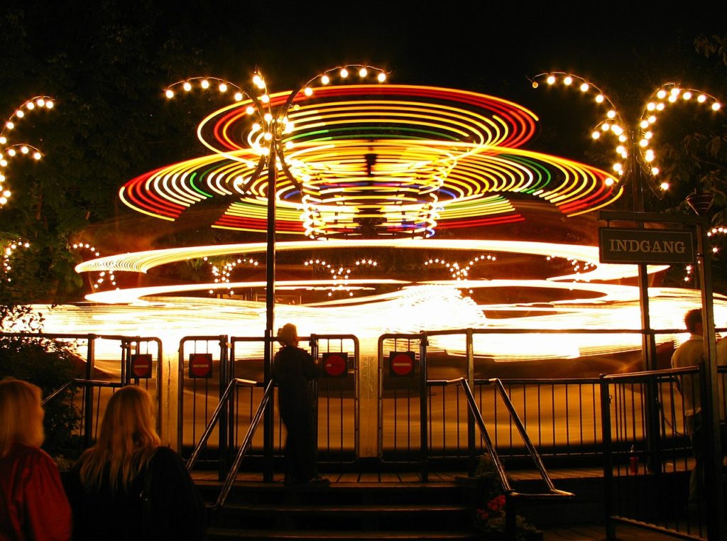 visiting tivoli gardens in Copenhagen