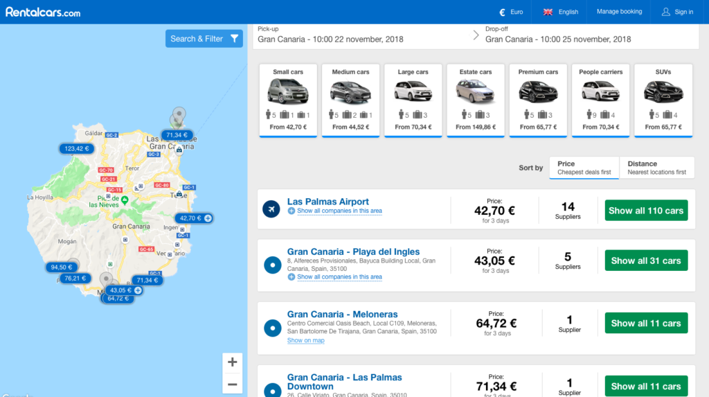 rent car las palmas