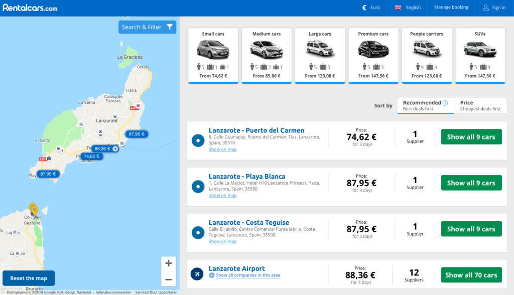 rent a car in lanzarote